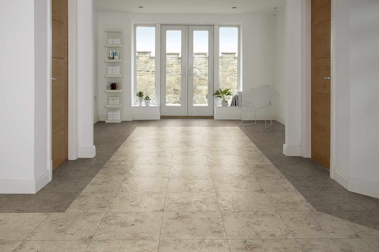Amtico Jura Beige-upton Stone Border Vinyl Flooring - Amtico Flooring - Vinyl Flooring