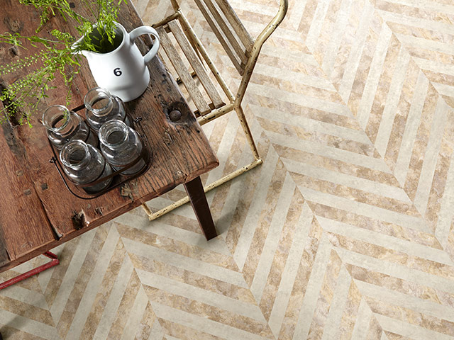 Polyflor - Creative Edge - White Metalstone, Crema Slate, Vinyl Flooring