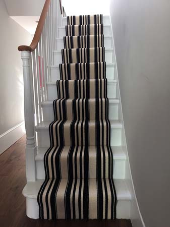 black and white striped stair carpet 8