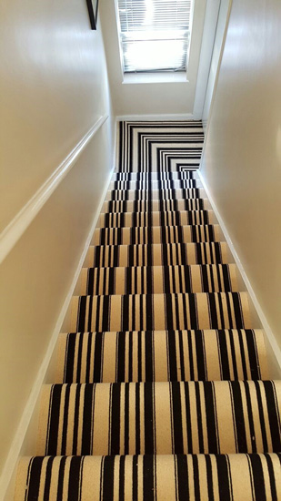 Black & White Stripe Stairs Carpet - Guide - Carpet