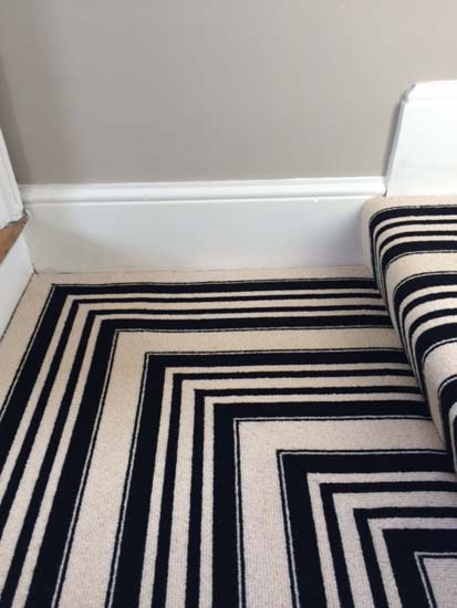 portfolio carpets black and white stripe stairs and landings 07