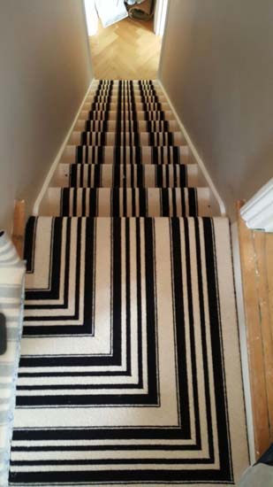 portfolio carpets black and white stripe stairs and landings 10