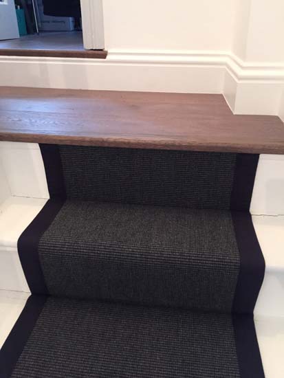 portfolio carpets black stairs black binding 14