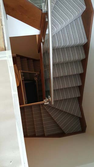 portfolio carpets blue striped stair carpet 01