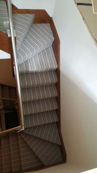 portfolio carpets blue striped stair carpet 02