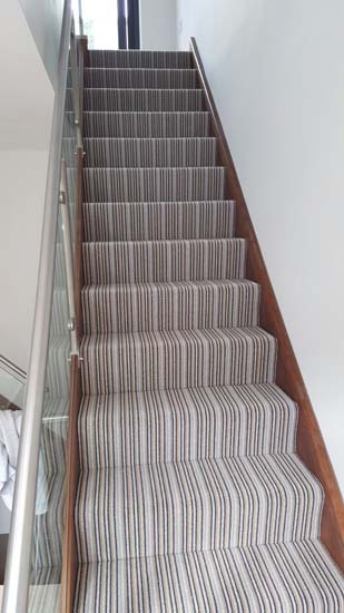 portfolio carpets blue striped stair carpet 05