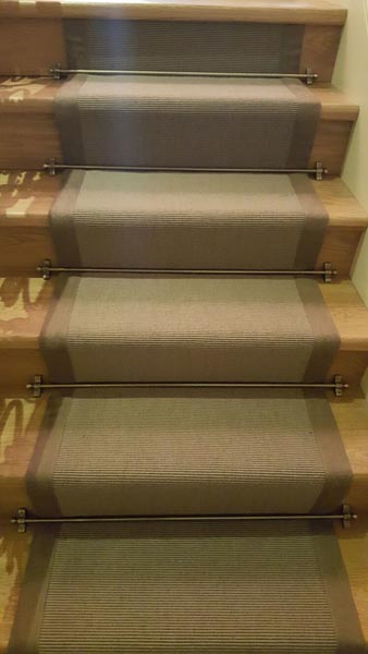portfolio carpets brown stair runner with border 05