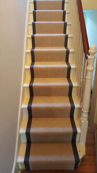 portfolio carpets - grey carpet black border runner 02