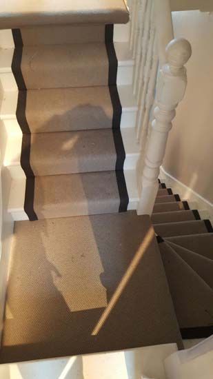 portfolio carpets - grey carpet black border runner 04