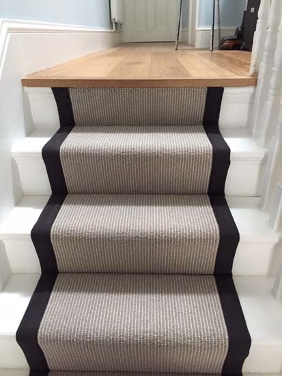 portfolio carpets grey carpet black border stairs 01