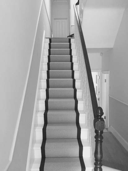 portfolio carpets grey carpet black border stairs 02