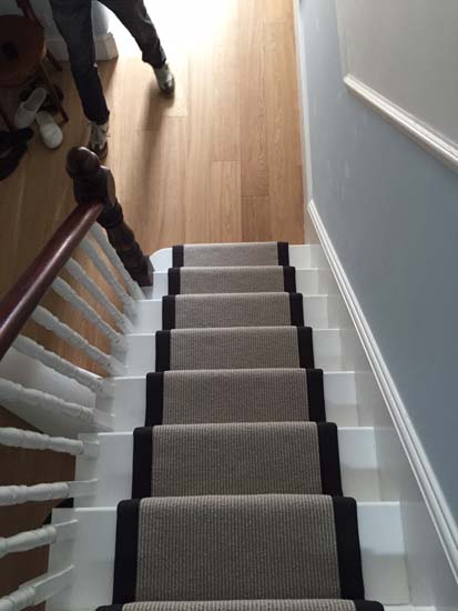 portfolio carpets grey carpet black border stairs 03