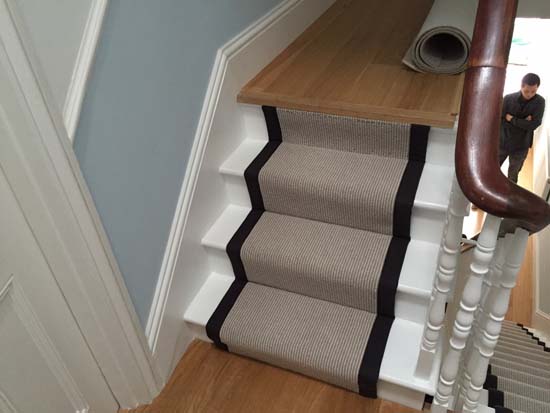 portfolio carpets grey carpet black border stairs 06