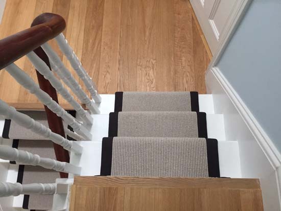 portfolio carpets grey carpet black border stairs 07