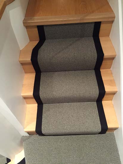 portfolio carpets - grey stair runner balck border 01