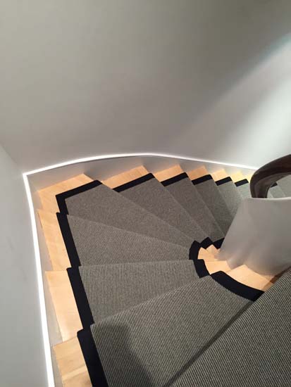 portfolio carpets - grey stair runner balck border 03