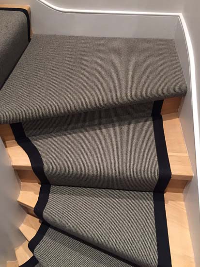 portfolio carpets - grey stair runner balck border 06