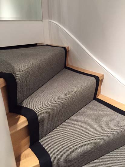 portfolio carpets - grey stair runner balck border 21