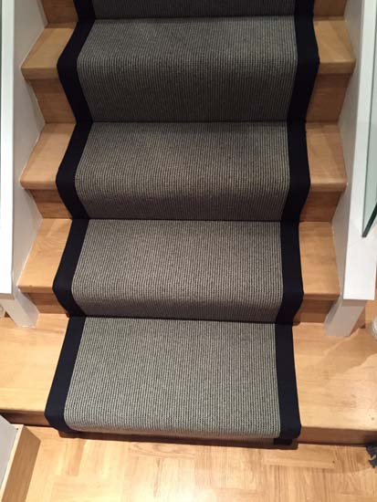 portfolio carpets - grey stair runner balck border 23