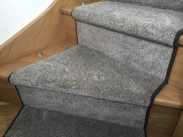 portfolio carpets lush grey carpet runner on stairs 03