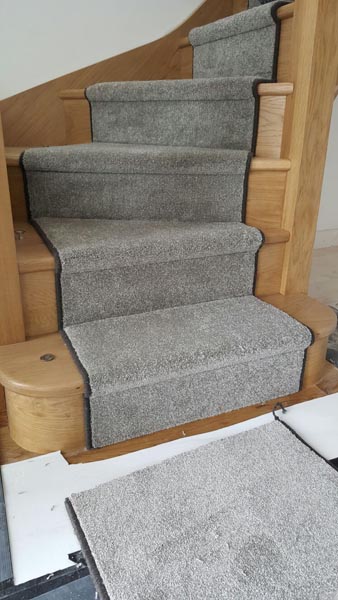 portfolio carpets lush grey carpet runner on stairs 04