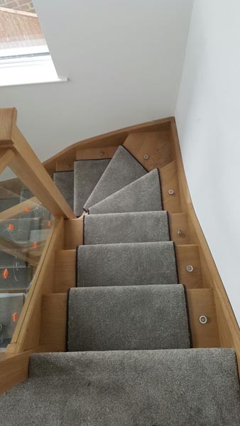 portfolio carpets lush grey carpet runner on stairs 05