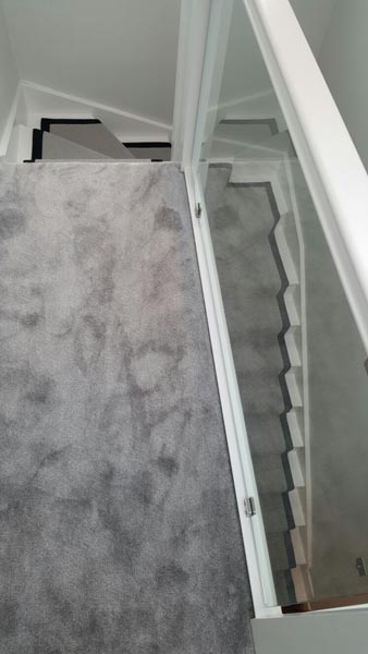 portfolio carpets stairs grey carpet runner with balck border 01