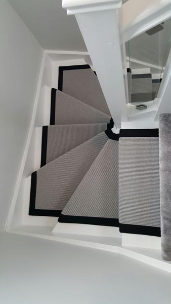 portfolio carpets stairs grey carpet runner with balck border 04