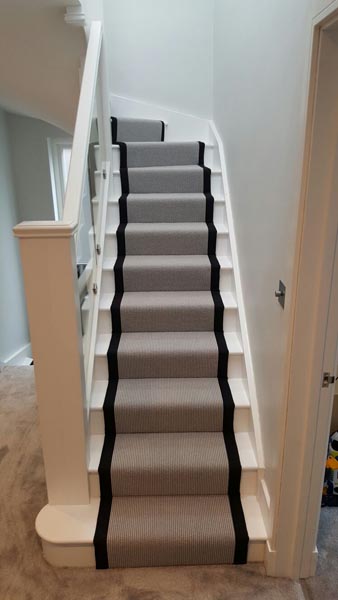 portfolio carpets stairs grey carpet runner with balck border 05