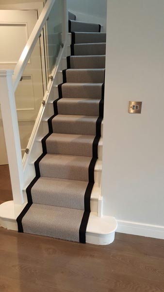 portfolio carpets stairs grey carpet runner with balck border 07