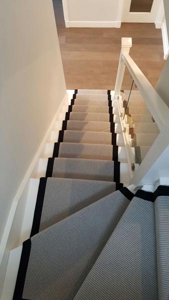 portfolio carpets stairs grey carpet runner with balck border 08