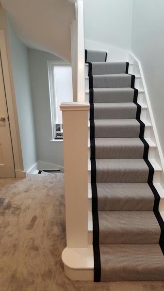 portfolio carpets stairs grey carpet runner with balck border 11