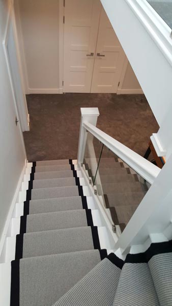 portfolio carpets stairs grey carpet runner with balck border 15