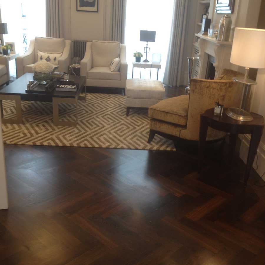 portfolio sanding and sealing dark herringbone wood 05