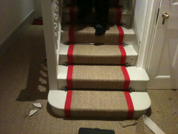 red border carpet stairs 04